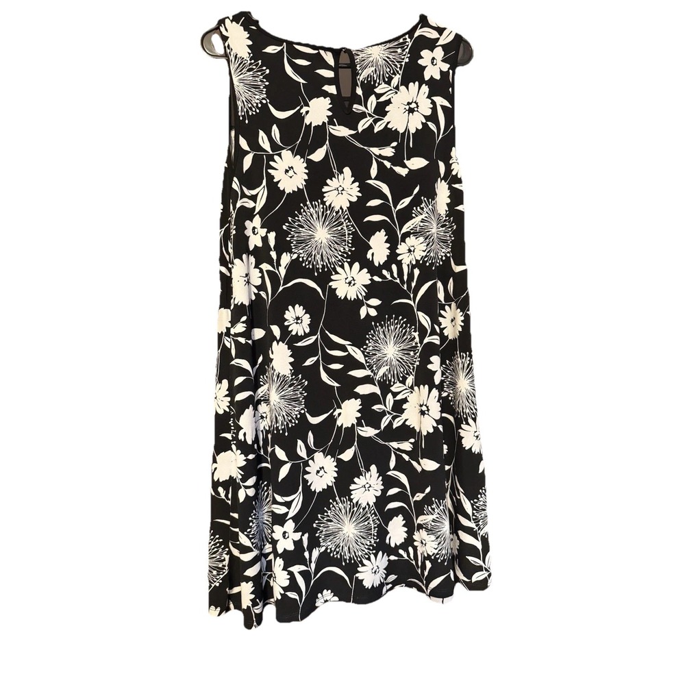 Vince Camuto Dress Sleeveless Vacation Sheer Upper Chest Trim Size Large Fairy